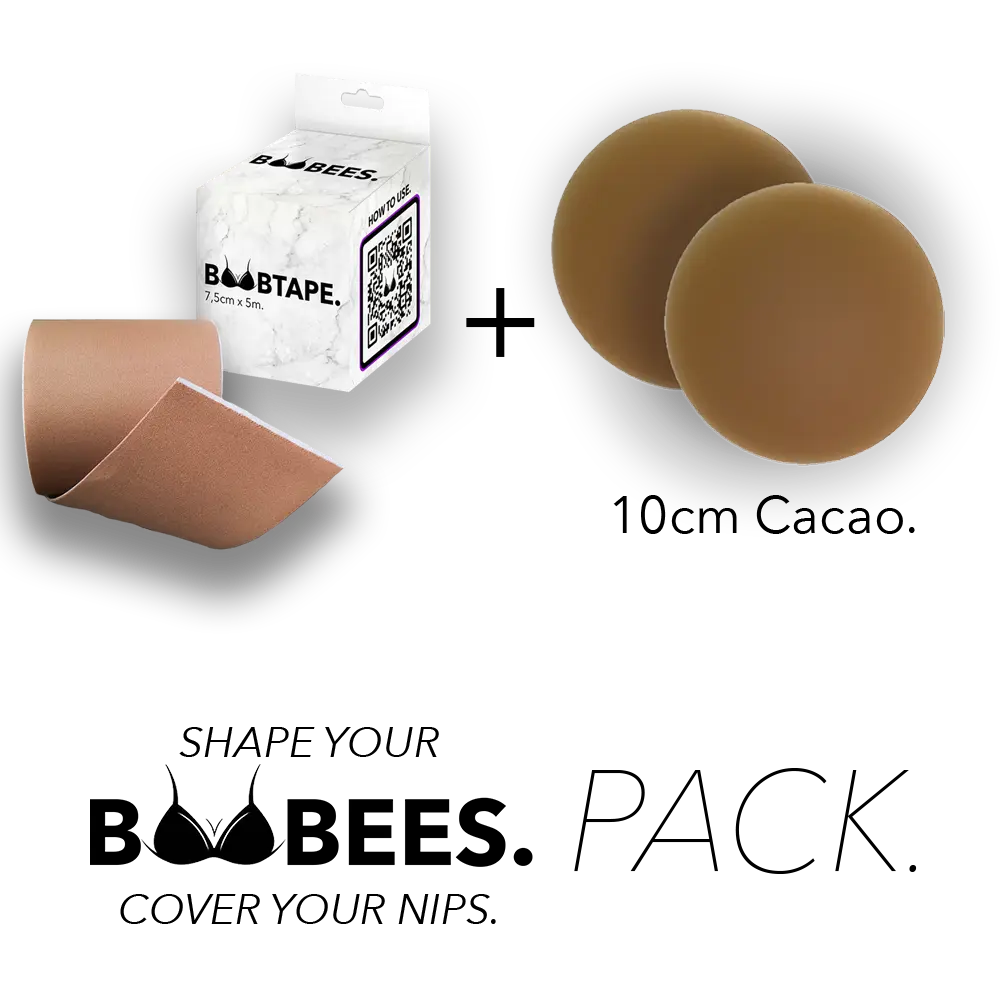 Bundel pakket borstondersteunende tape voor een naadloze look en extra comfort. met boob tape en nipple covers