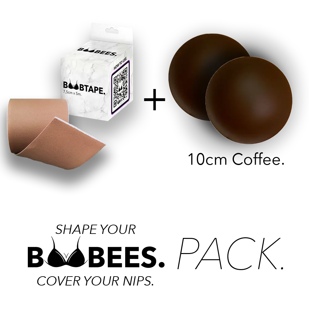 Exclusieve Deal: Boob Tape en Nipple Covers Samen in één Bundel, donkere huidskleur en grote borst maat