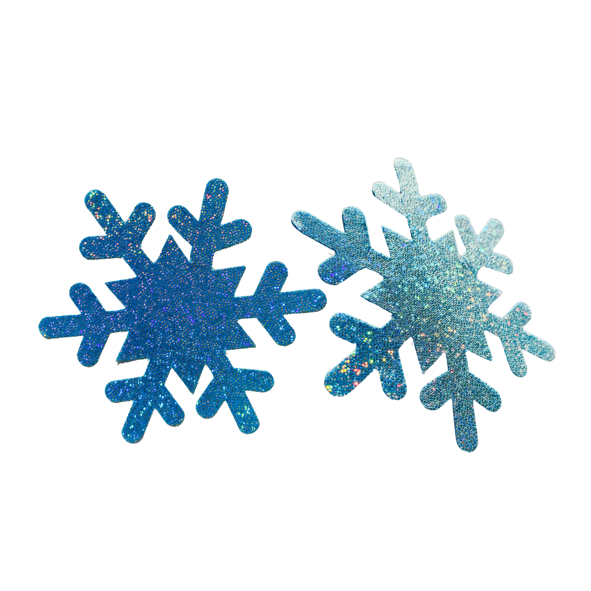 snowflake, nipple covers, tepelstickers, blue, glitters