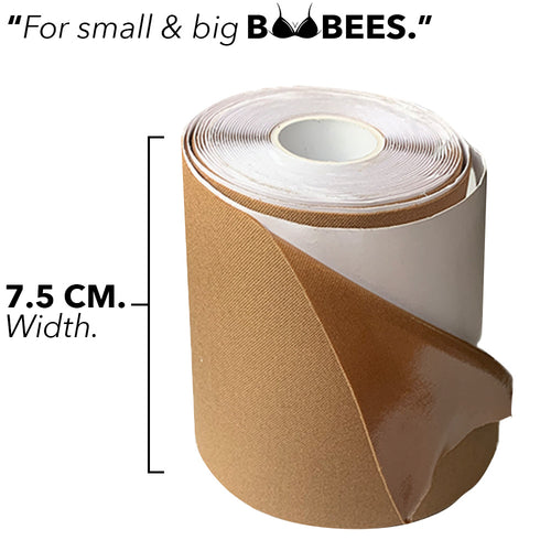 Extra brede boob lift tape voor alle borsten, boobees boob tape, bioglue, 7,5cm breed, huidskleur